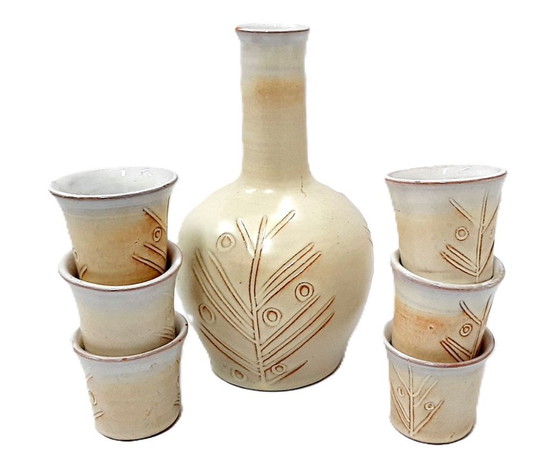 Image 1 of Set in ceramica vintage per brandy (rakia) o grappa