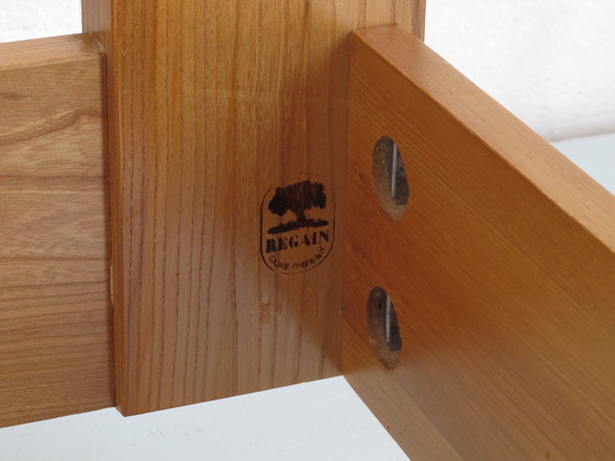 Image 1 of Estructura de cama de 140 cm y par de mesitas de noche de olmo macizo Regain France
