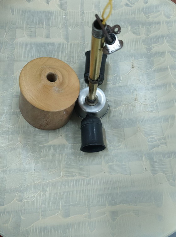 Image 1 of Vintage 50s/60s Scandinavian (style) large glass ceiling light