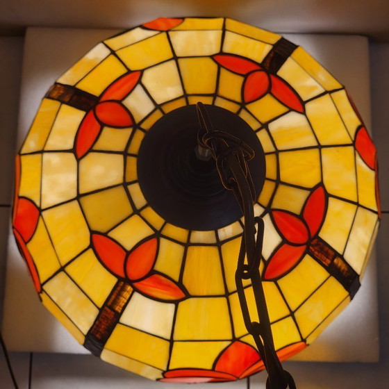 Image 1 of Grande lampadario Tiffany Art Déco