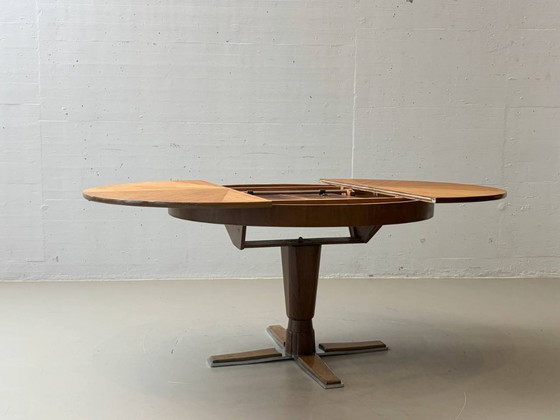 Image 1 of Art Deco dining table with extension mechanism by Asch, 1950s