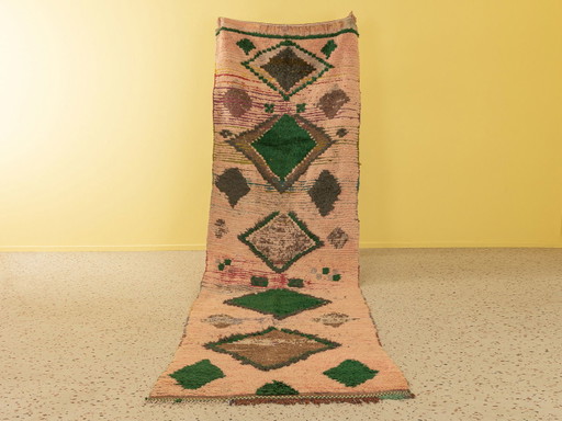 Boujad vintage, tapis berbère, 125 X 375 cm