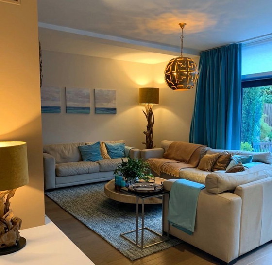 Image 1 of 🛋️ Conjunto de 3 sofás de piel de ante – muy cómodos, con cojines de respaldo de plumas – 1.400 € (en conjunto)