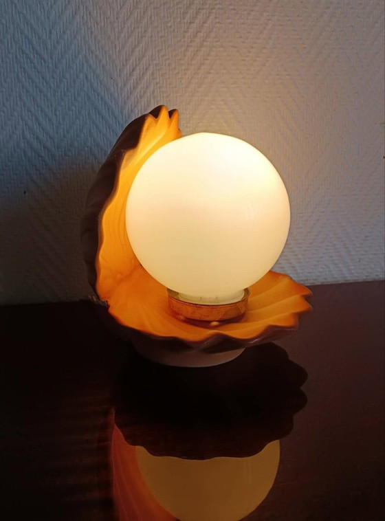 Vintage Seashell Lamp 1980 – Table lamps, Ceramic (photo 4 of 6)