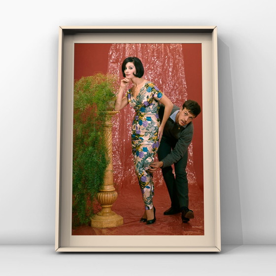 1x Frans Molenaar with mannequin, floral dress, 1960 – Photography, Paper (photo 7 of 7)