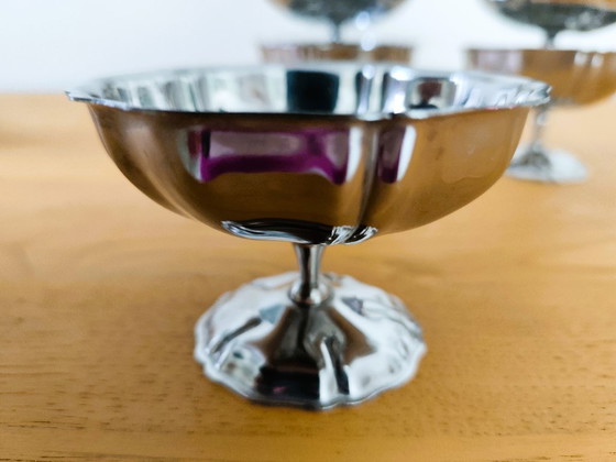 Image 1 of Set di 6 coppette per gelato in acciaio inox