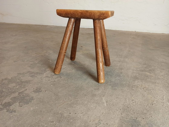 Image 1 of Vintage houten lage kruk