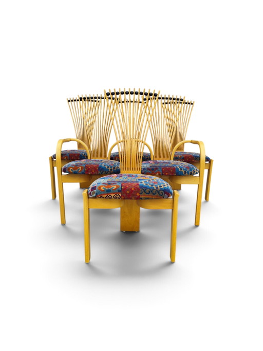 Totem Chairs Designed by Torstein Nilsen – Westnofa, eetkamerstoelen, Textile, Wood