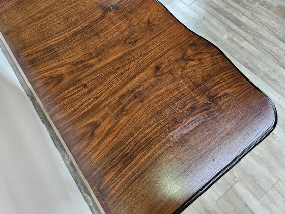 Image 1 of Commode Art déco des années 1950 en ronce de noyer