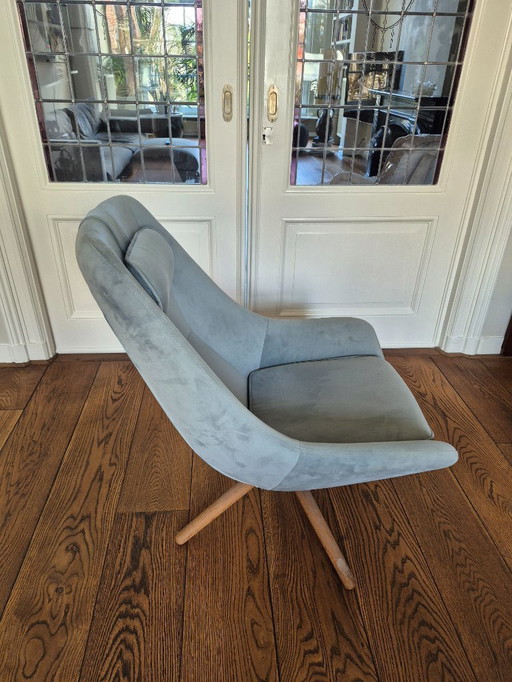 Sillón Coco, azul claro, giratorio