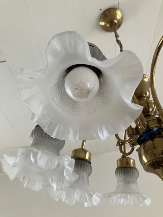 Klassieke messing kroonluchter met 8 lichtpunten – Brass (photo 3 of 5)