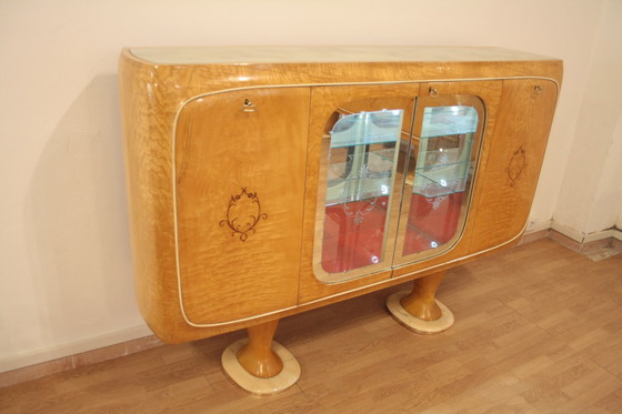 Image 1 of Vittorio Dassi Mid Century Modern Bar Sideboard | Vintage Wooden Furniture for Dining Room 1950