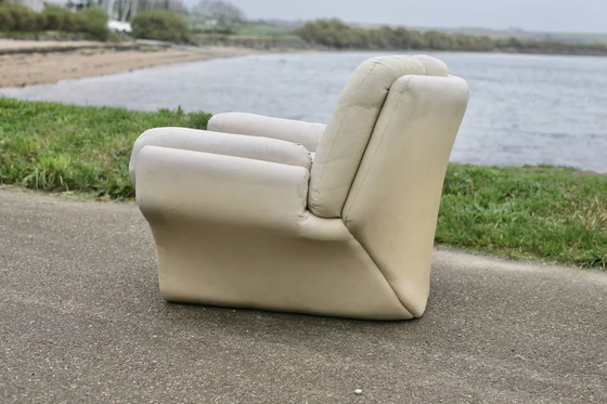 Image 1 of 2x "Space Age" leren fauteuils
