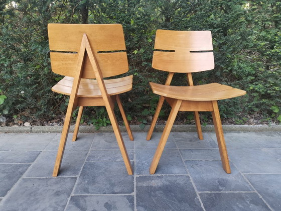 Image 1 of 4x Holzstuhl von Hans Anliker für Horgen Glarus