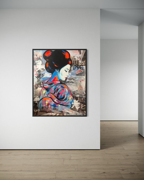 Image 1 of Silence Within - Pop art schilderij 103 x 83