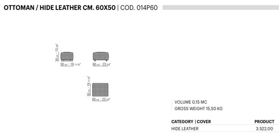 Image 1 of Pouf poggiapiedi Flexform Bangkok Suede LP € 3.500