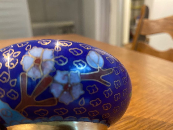 Image 1 of Cloisonné-Aschenbecher (3 Zigarettenablagen)