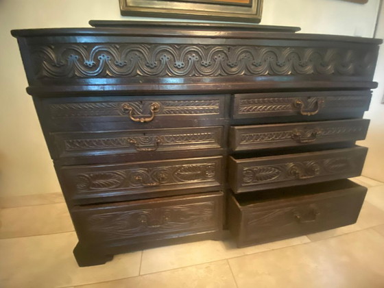 Image 1 of Französisches Sideboard mit 8 Schubladen und einem Ablagefach oben