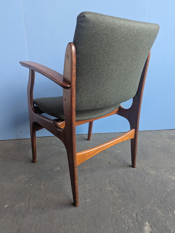 Image 1 of Chaise vintage en teck avec accoudoirs, années 1960