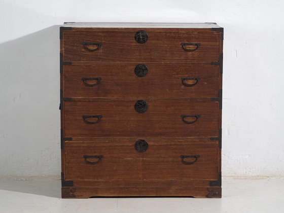 Antique Japanese Tansu chest of drawers - Meiji / Taishō Period (c. ) #29 – Iron (photo 28 of 40)