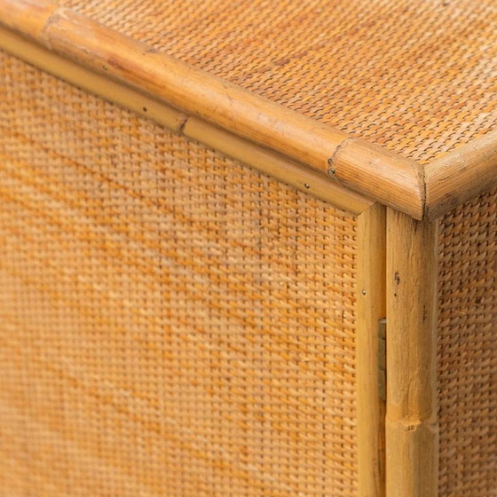 Image 1 of CREDENZA IN BAMBÙ E RATTAN ANNI ’70 VINTAGE MODERNARIATO