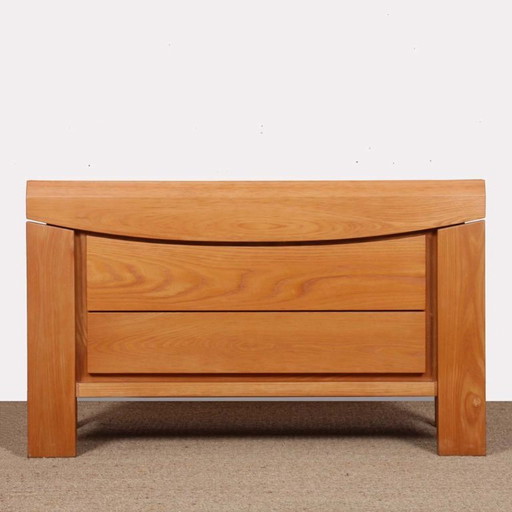 Cómoda vintage de olmo macizo de los años 80