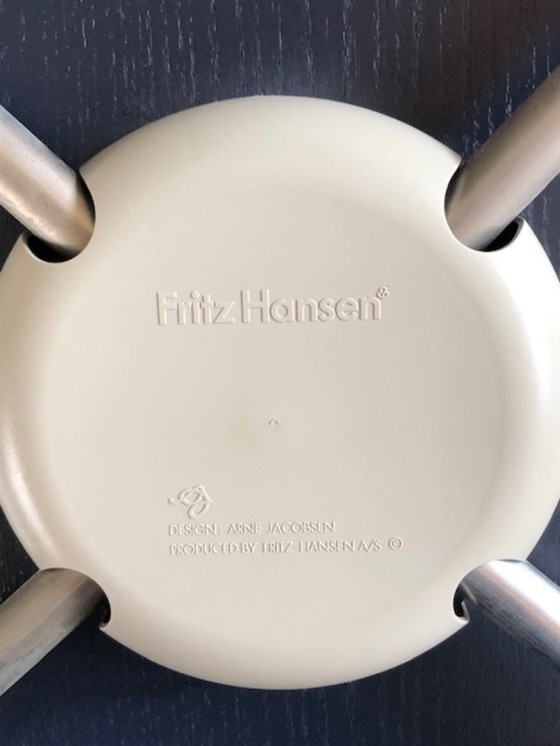 Image 1 of 4x Fritz Hanzen series 7 blue dining chairs