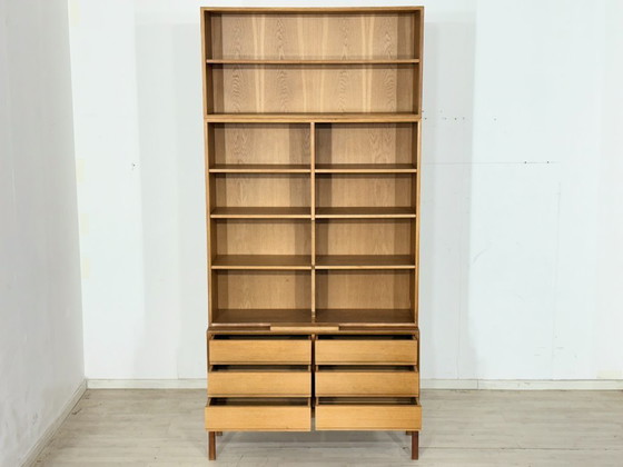Image 1 of Mid-century classic: IKEA MTP shelf / highboard / sideboard – oak – design Marianne Richter