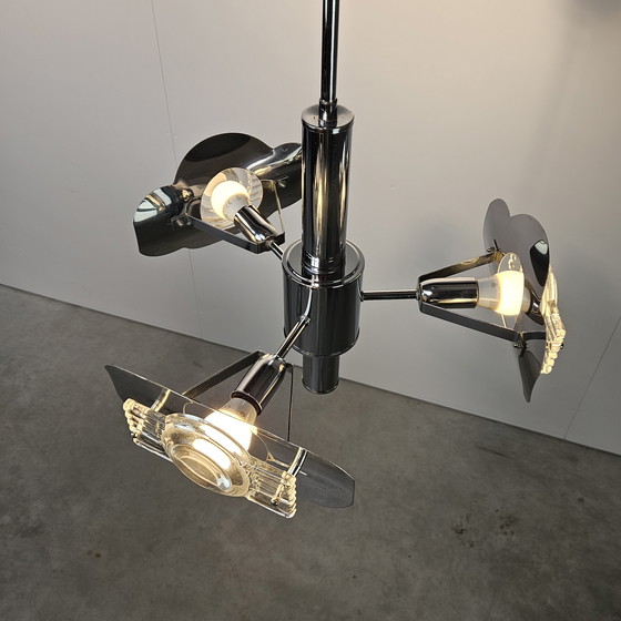 Image 1 of Vintage Italian Pendant Lamp, Glass