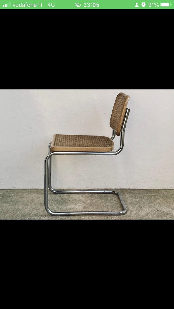 Image 1 of sedie  “B 32” (csd. “Cesca”), disegno originale di Marcel Breuer (1928), di produzione Gavina.