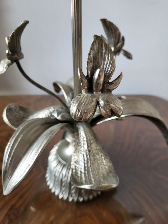 Image 1 of Fleur de lis lamp, hollywood Regency, vermoedelijk Maison jansen, Frankrijk, jaren 50/60