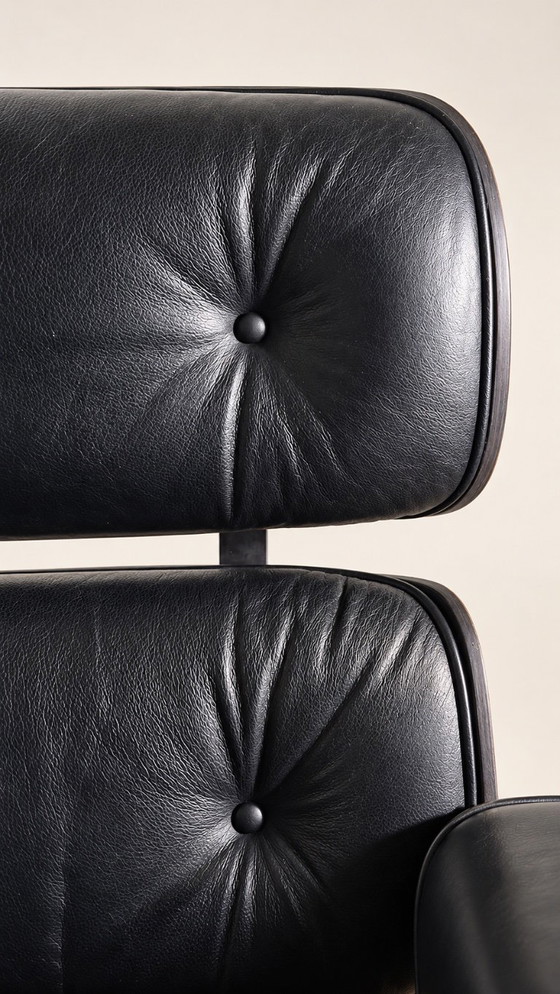 Lounge stoel Eames VITRA Model 670 & 671 – Verstelbare relaxstoel, Leer, Hout (photo 8 of 14)