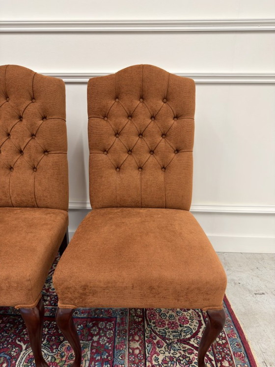 Set di Sedie Chesterfield Classiche Inglesi Imbottite – Sedie da pranzo, Textile, Wood (photo 10 of 17)
