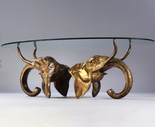 Table basse éléphant 1970
