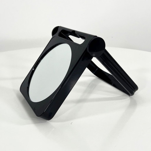 Black Dual Mirror by Roberto Maderna for Gedy, 1970s