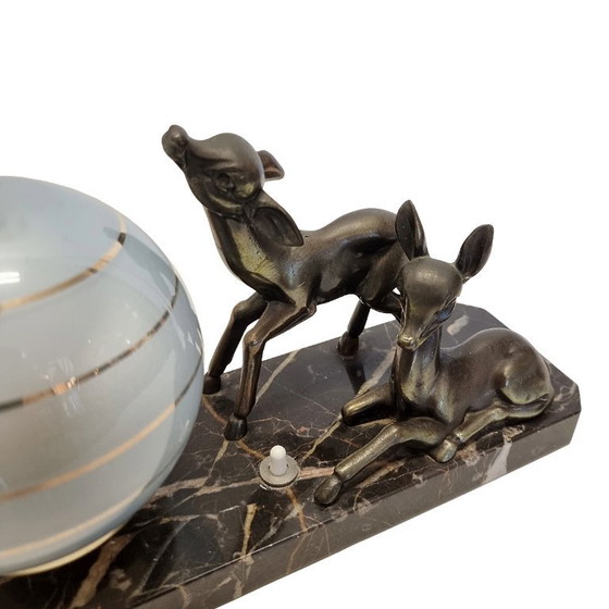 Image 1 of Lampe Art Déco française avec des bébés