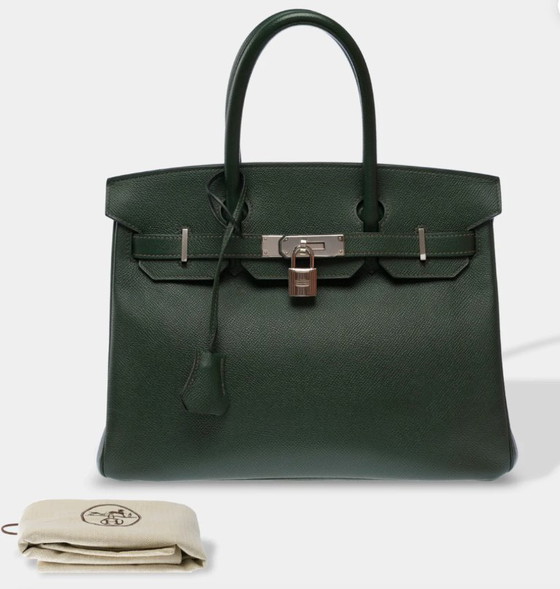 Image 1 of Sac HERMES Birkin 30 en Cuir Vert - 103577