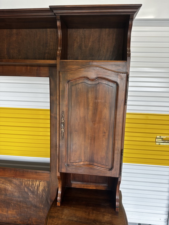 Image 1 of Solid wood library bed - French work from the 1950s