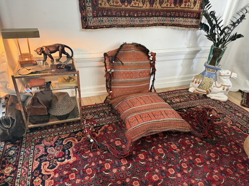 Authentiek Paar Baluch Nomadische Vloerkussens Ca. 1950–1970 – kussentjes, Wool (photo 2 of 12)