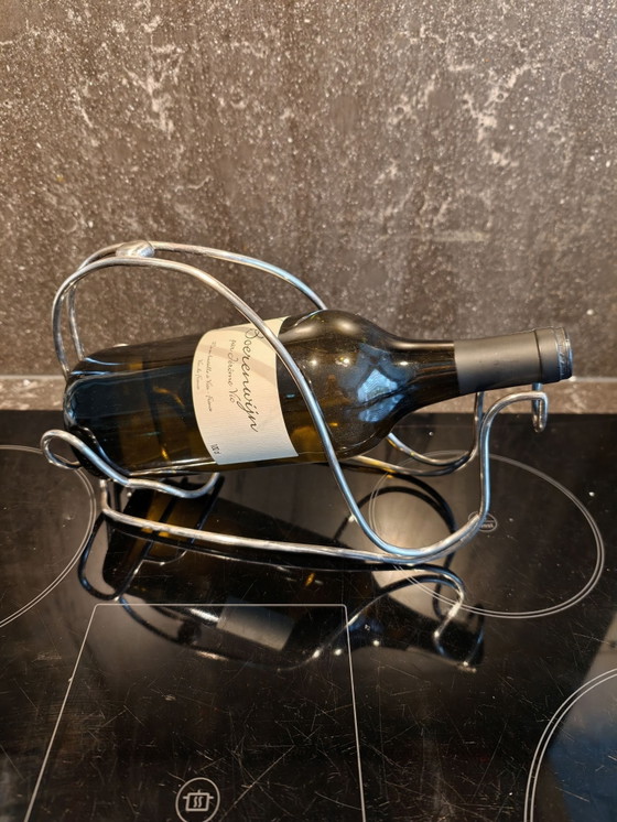Art Deco Silver-Plated Wine Holder - French, circa 1930, Wine racks, Metal, Modern (photo 4 of 7)