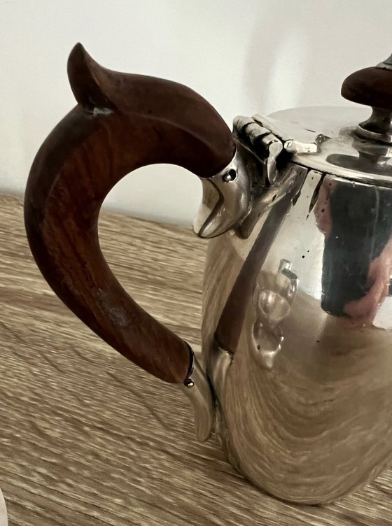 Image 1 of Servizio da tè Linton Paris da 4 pezzi per una persona (egoista), metallo argentato con punzone