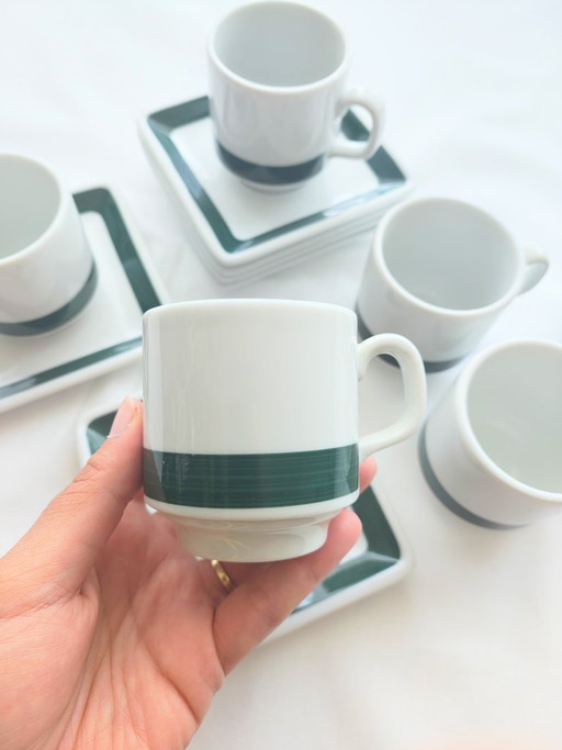 Vintage Mosa Sonja (Pieter Stockmans) - 6 tasses à café et soucoupes