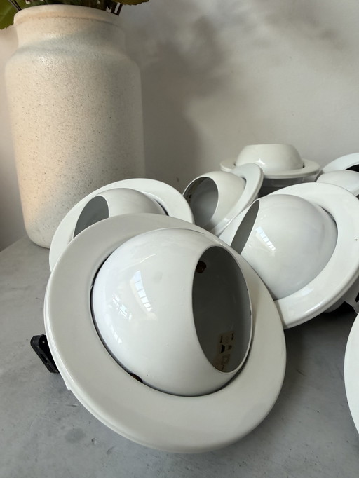 Set of 10 white recessed spotlights | Happy Light | tiltable