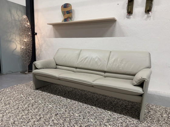 Image 1 of Leolux Bora Beta Sofa 3 Seater with Ottoman Wapiti Chuchubi Leather