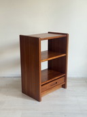 Meuble vintage danois à roulettes audio 1960s