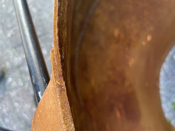 Image 1 of Jaren 60 vlinderstoel met tuiglederen zitting