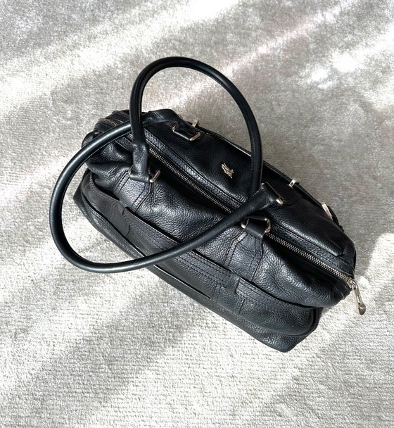 Image 1 of Burberry zwarte leren handtas