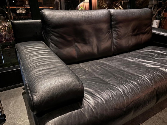 Image 1 of ROLF BENZ leather design sofa black in top condition!!
