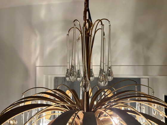 Image 1 of Vintage Palwa teardrop chandelier