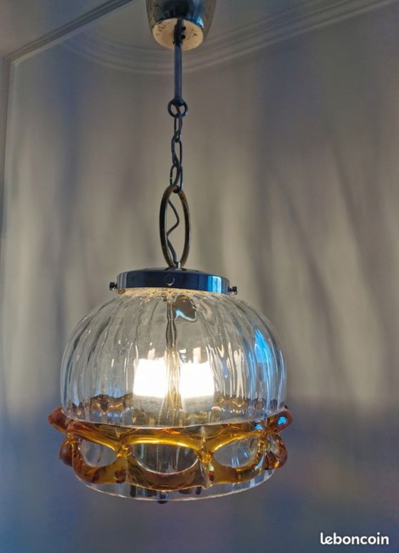 Image 1 of Vintage chandelier, German blown glass
